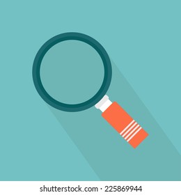 Search icon. Magnifier icon. Flat style. Vector illustration