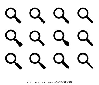 Search icon and Magnifier symbol, vector design
