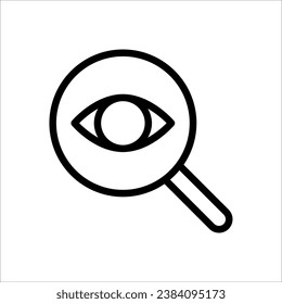 Icono de búsqueda. Vector de icono de ampliación plano. en diseño moderno con fondo blanco