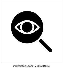 Icono de búsqueda. Vector de icono de ampliación plano. en diseño moderno con fondo blanco