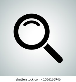 Search icon of magnifier. Vector symbol for internet search engine or web browser design