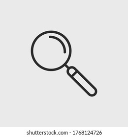 Search icon. Magnify glass icon isolated on white background. Vector illustration