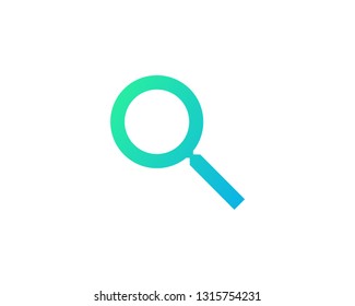 Search Icon. Magnify vector web icon isolated on white background, EPS 10, top view