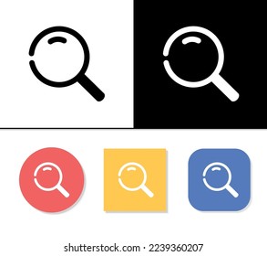 icono de búsqueda lupa icono de cristal botón de búsqueda del logotipo del banner de la aplicación web - Vector