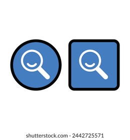 Search icon, magnifying glass icon. Flat design style eps 10. Abstract illustration of simple icon in flat style. Graphic design template elements with application UI themes