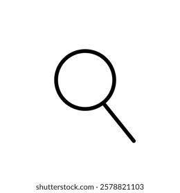 search icon or magnifying glass logo, representing the symbol for searching or exploration, with a simple and modern design.

