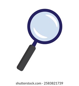 Search icon, Magnifying glass icon on white background. Zoom symbol or zoom lens sign in flat style. vector illustration.
