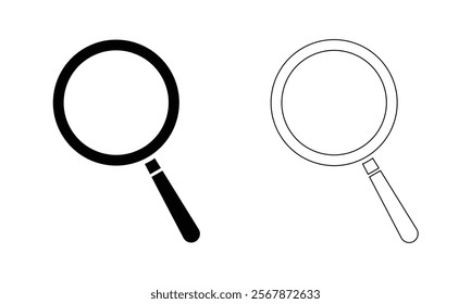 Search Icon, magnifying glass symbol, search icon clip art , zoom in and zoom out symbol. vector illustration