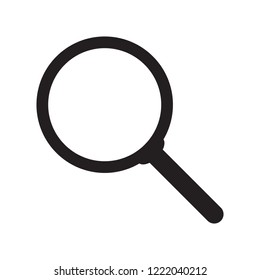 Search icon. Magnifying glass icon, vector magnifier or loupe sign.