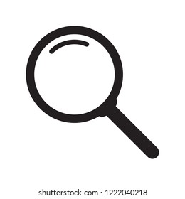 Search icon. Magnifying glass icon, vector magnifier or loupe sign.