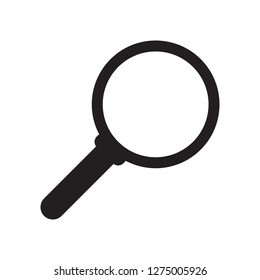 Search icon. Magnifying glass icon, vector magnifier or loupe sign.