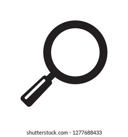 Search icon. Magnifying glass icon, vector magnifier or loupe sign.
