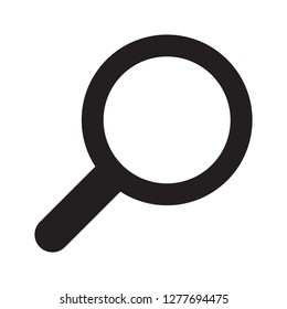 Search icon. Magnifying glass icon, vector magnifier or loupe sign.