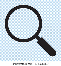 Search icon. Magnifying glass icon, vector magnifier or loupe sign.