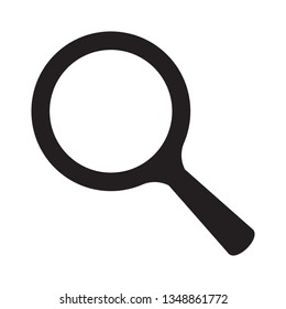 Search icon. Magnifying glass icon, vector magnifier or loupe sign.