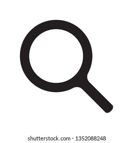 Search icon. Magnifying glass icon, vector magnifier or loupe sign.