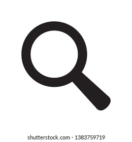 Search icon. Magnifying glass icon, vector magnifier or loupe sign.