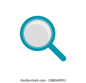 Search Icon, magnifying glass vector, lens cristal, isolated on white