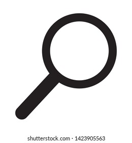 Search icon. Magnifying glass icon, vector magnifier for loupe sign.