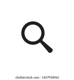 Search icon. Magnifying glass icon, vector magnifier or loupe sign.