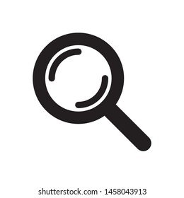 Search icon. Magnifying glass icon, vector magnifier or loupe sign.