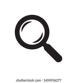 Search icon. Magnifying glass icon, vector magnifier or loupe sign.