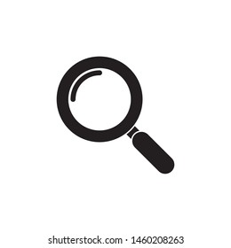 Search icon. Magnifying glass icon, vector magnifier or loupe sign.