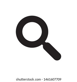 Search icon. Magnifying glass icon, vector magnifier or loupe sign.