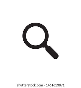 Search icon. Magnifying glass icon, vector magnifier or loupe sign.