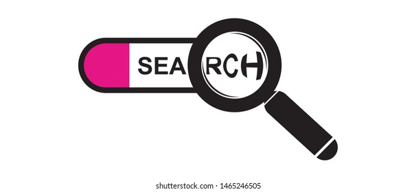 Search Icon Magnifying Glass - Vector Illustration - Isolated On White Background