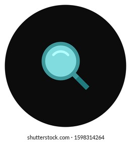 Search Icon - Magnifying Glass Vector, Sign and Symbol for Design, Presentation, Website or Apps Elements.Q