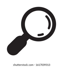 Search icon. Magnifying glass icon, vector magnifier or loupe sign.