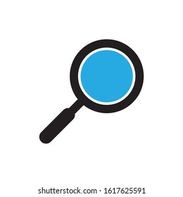 Search icon. Magnifying glass icon, vector magnifier or loupe sign.