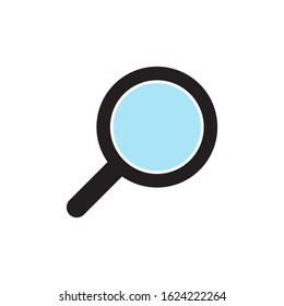 Search icon. Magnifying glass icon, vector magnifier or loupe sign.