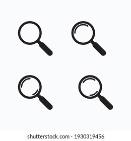 Search Icon. Magnifying Glass Icon, Vector Magnifier Or Loupe Sign.