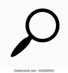 Search icon. Magnifying glass icon, vector magnifier or loupe sign.