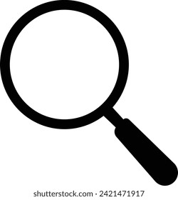 Search icon. Magnifying glass icon, vector magnifier or loupe sign. Realistic magnifying glass, search, analysis concept. magnifier , search stock vector Isolated on Transparent Background,
