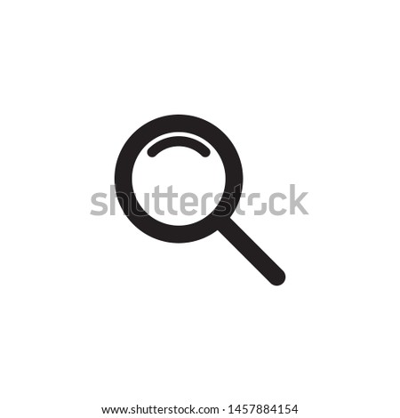 Search icon. Magnifying glass icon, vector magnifier or loupe sign.