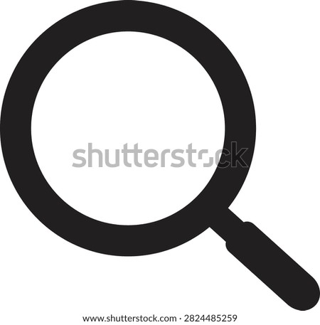 Search Icon Modern Fill Black Vector Icon for Search, Find, Discovery, Navigation and Business Collection Isolated on transparent background