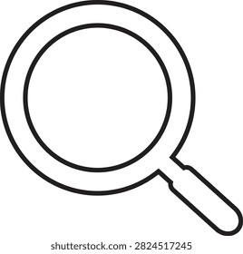 Search Icon Modern Line Black Vector Icon for Search, Find, Discovery, Navigation and Business Collection Isolated on transparent background