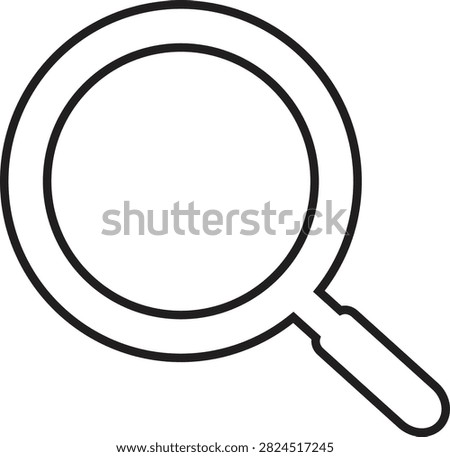 Search Icon Modern Line Black Vector Icon for Search, Find, Discovery, Navigation and Business Collection Isolated on transparent background