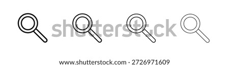 Search icon in modern stroke line style. Vector 10 eps