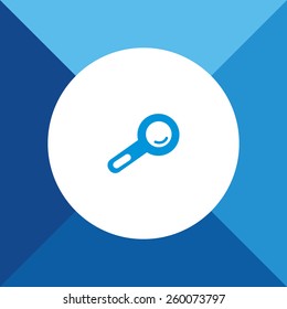 Search Icon on Blue Background. Eps-10.