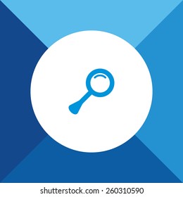 Search Icon on Blue Background. Eps-10.