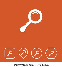 Search Icon on Flat UI Colors with Different Shapes. Eps-10.
