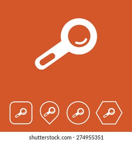 Search Icon on Flat UI Colors with Different Shapes. Eps-10.