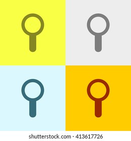 Search Icon on Four Different Backgrounds. Eps-10.