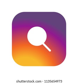 Search icon  on gradient color background vector icon. Simple element illustration. Search  on gradient color background symbol design. Can be used for web and mobile.