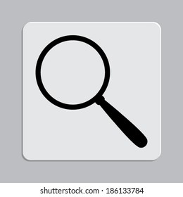 Search Icon on a grey flat button 