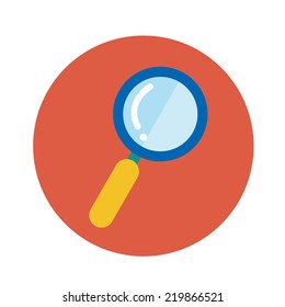 Search Icon on Orange Background